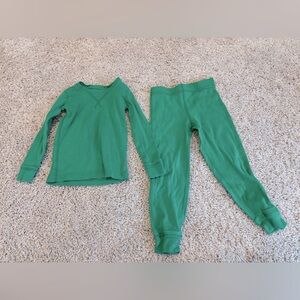 Primary long sleeve cotton snug fit PJ set, fair used condition, size 2-3y